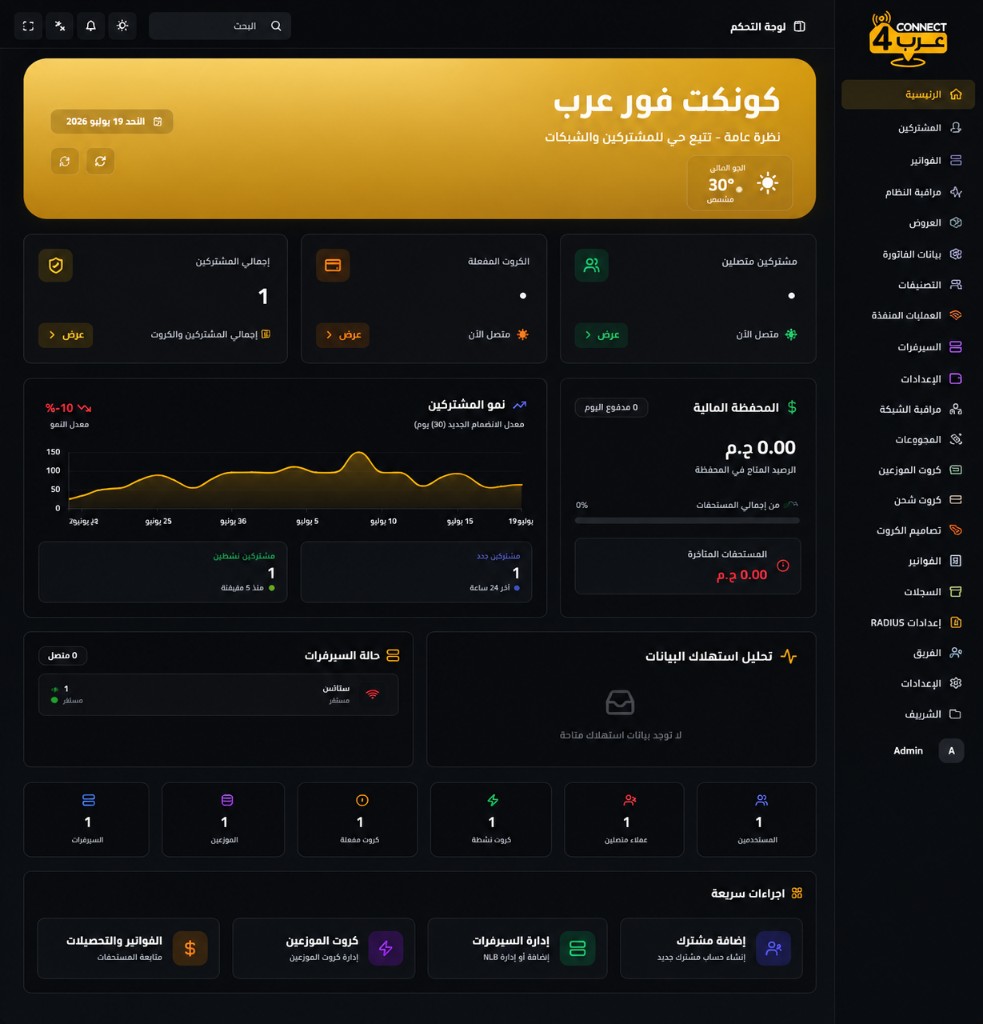 واجهة النسخة اللوكل لكونكت فور عرب